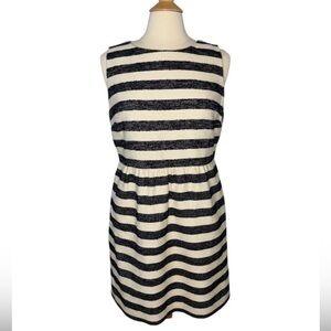Crown & Ivy Striped Dress with Pockets 12P Sleeveless,  textured cotton,  lined